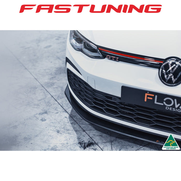 Flow Designs Front Lip Splitter & Bumper Reinforcement Plate VW MK8 GTI