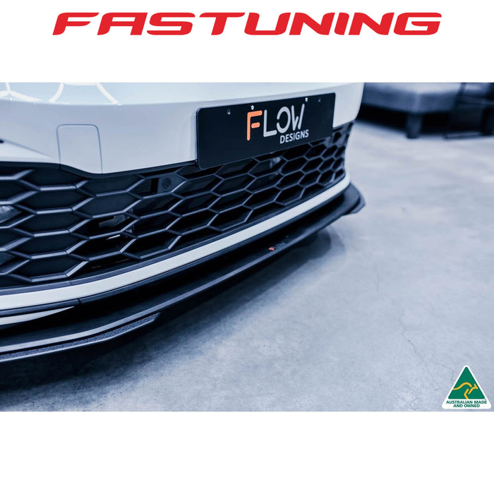 Flow Designs Front Lip Splitter Extensions VW MK8 GTI