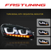 Helix MK7 Style Red Stripe Sequential Turn LED Headlights VW MK6 Golf/GTI - FAS Tuning